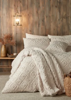 Fusion Snug Romo Natural Pinsonic Fleece Duvet Cover Set