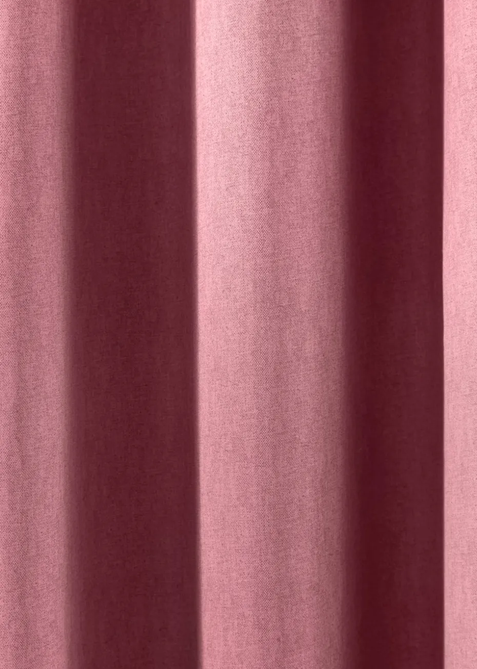 Fusion Sorbonne Pink Eyelet Curtains