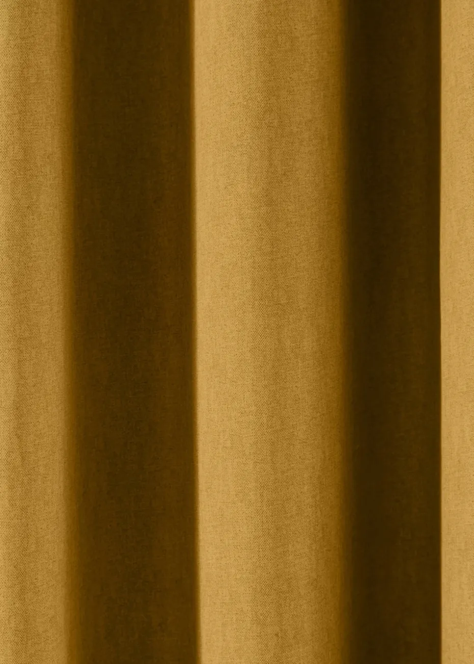 Fusion Sorbonne Yellow Eyelet Curtains
