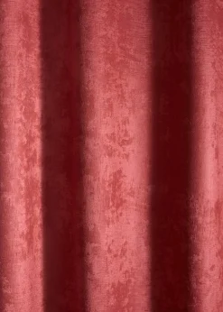 Fusion Strata Dim out Woven Terracotta Eyelet Curtains