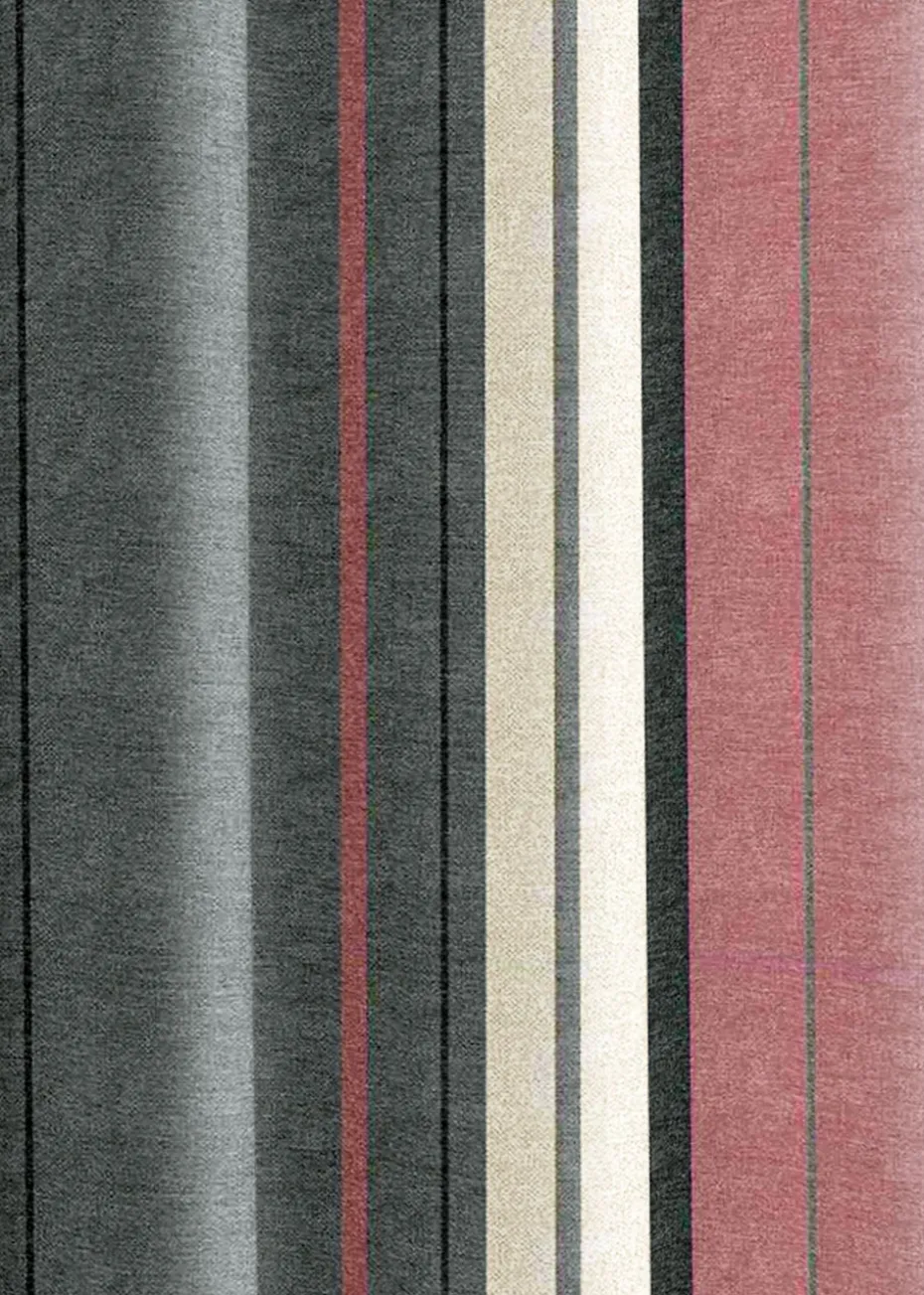 Fusion Whitworth Stripe Pink Eyelet Curtains