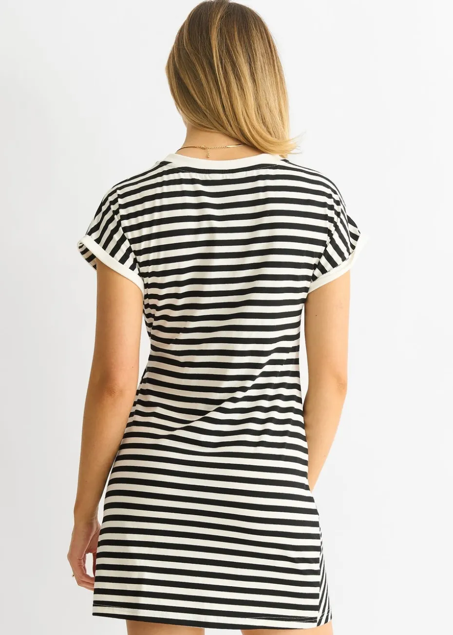 Gini London Black Stretch Stripe Mini Dress