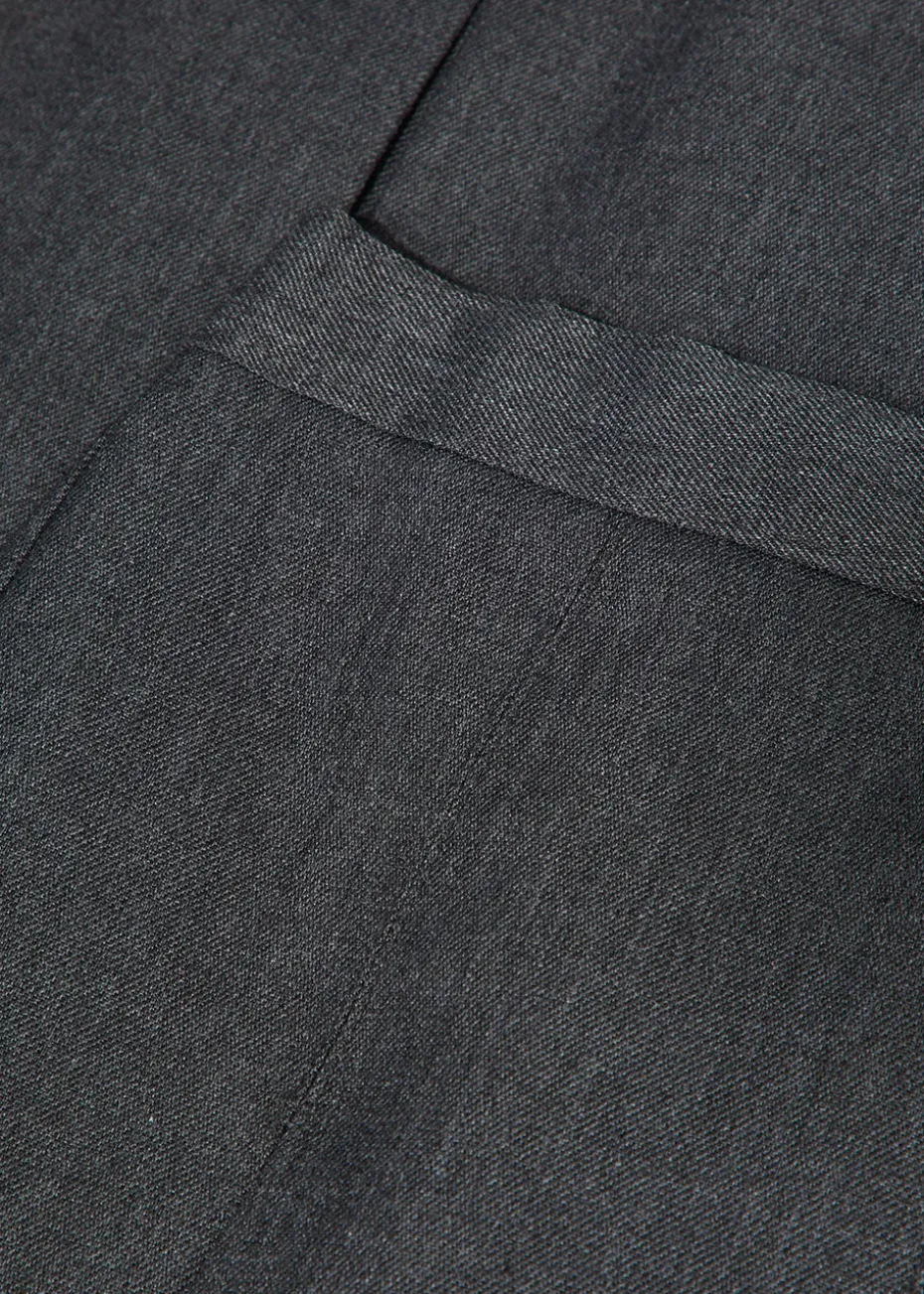 Girls 2 Pack Grey Box Pleat School Skirts (3-16yrs)
