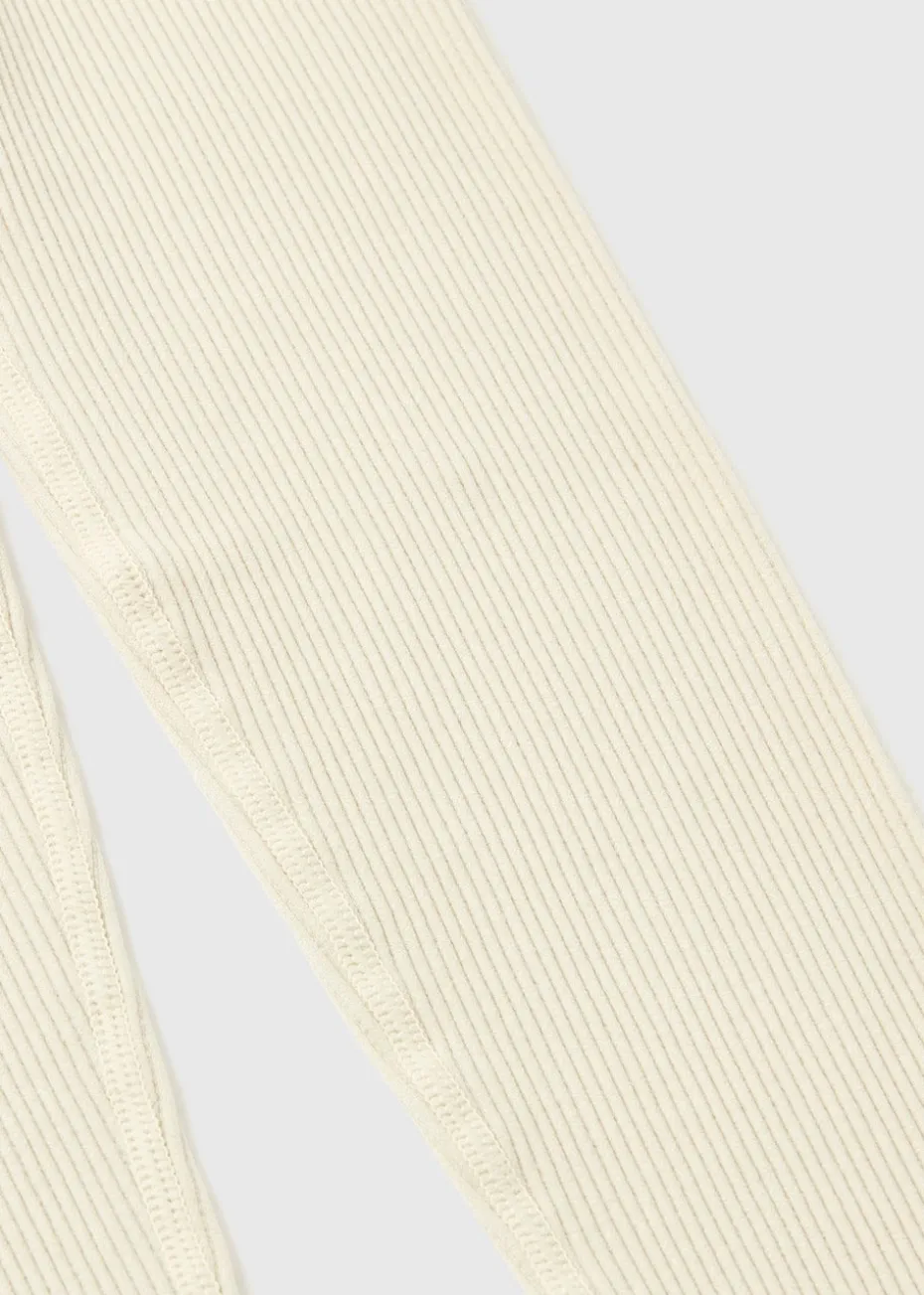 Girls Cream Seamless Leggings