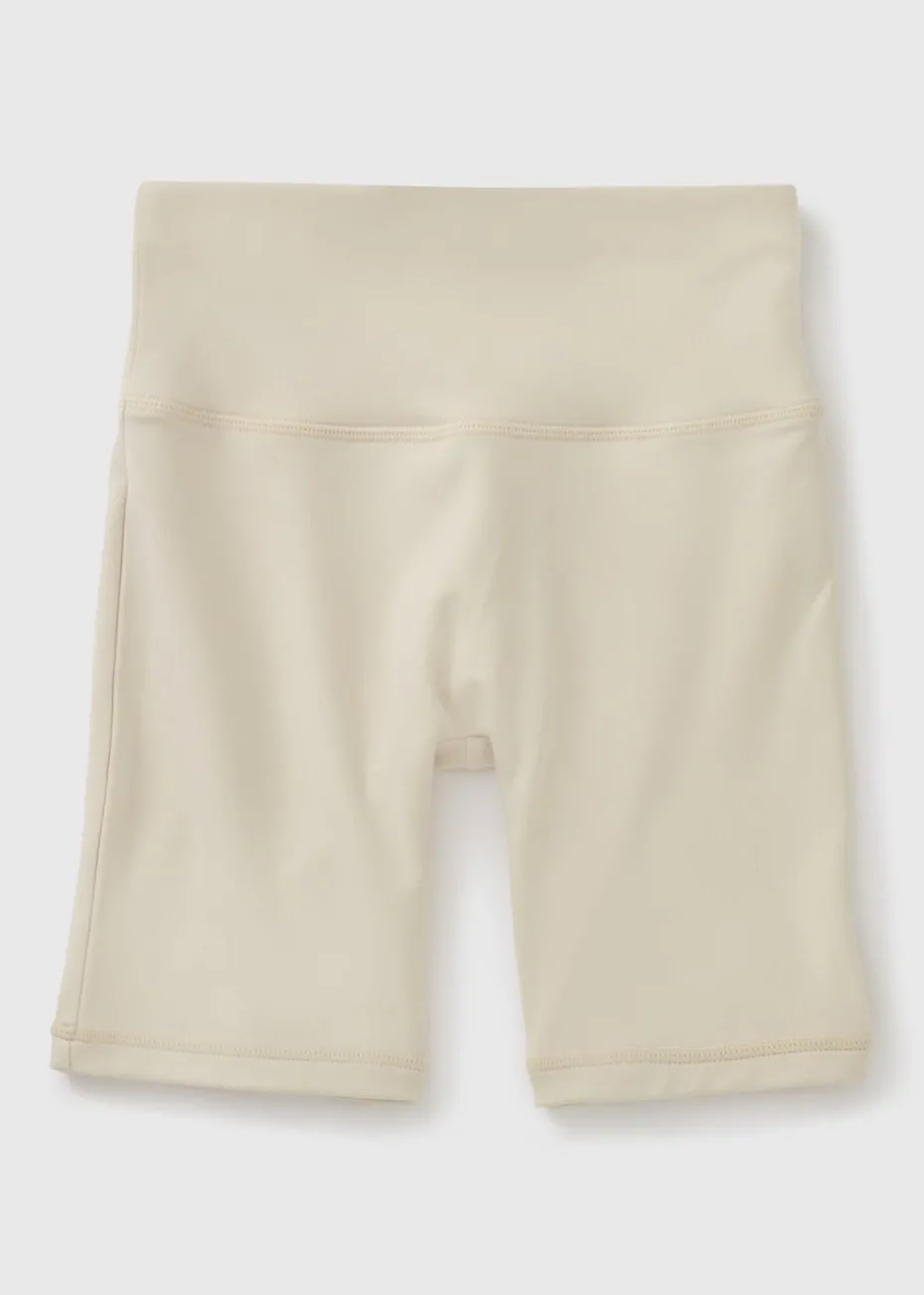 Girls Cream Soft Touch Cycle Shorts (7-15yrs)