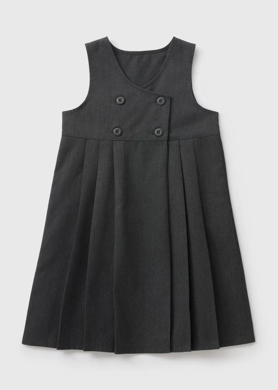 Girls Double Breasted Pinafore (3-9yrs)