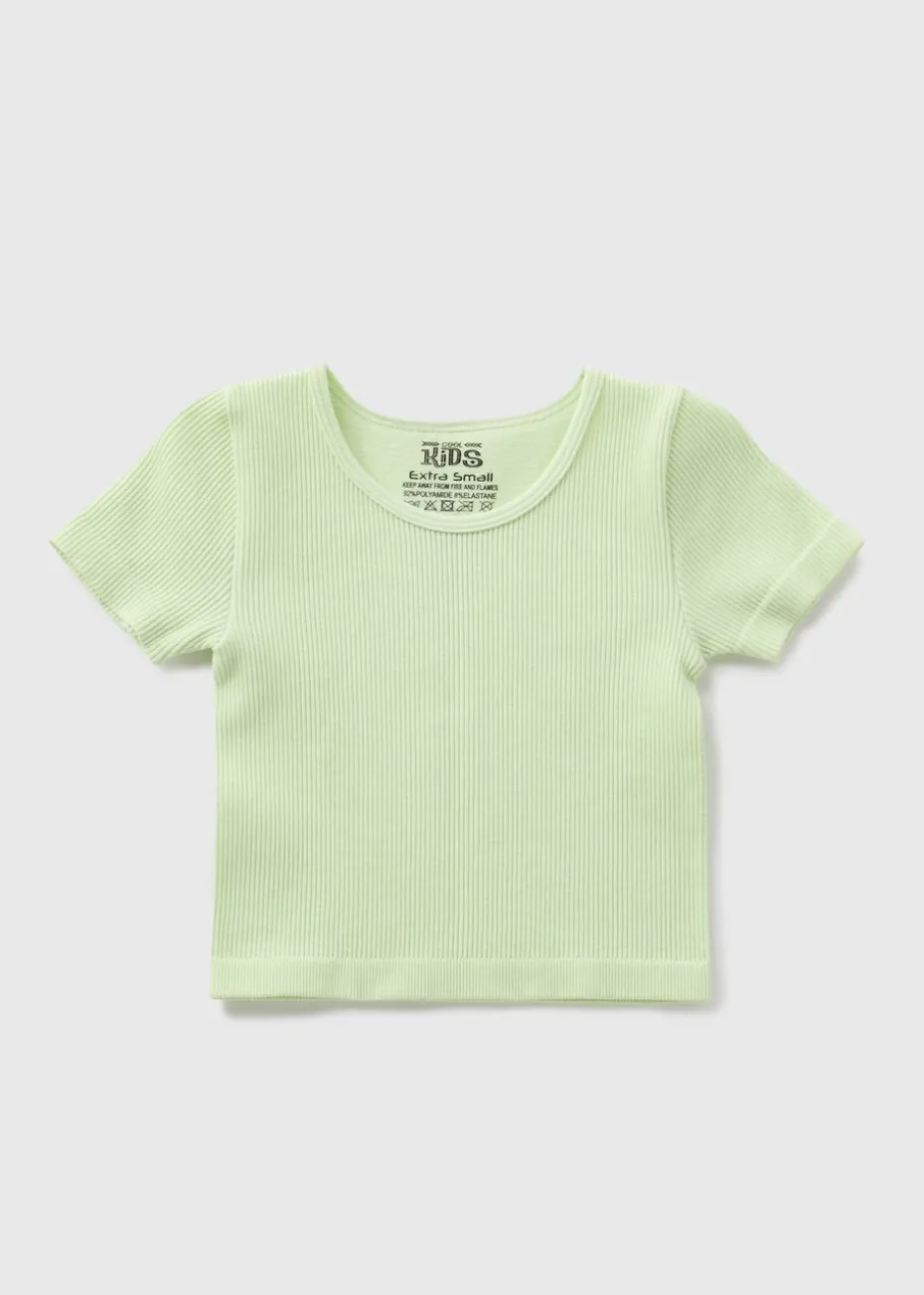 Girls Green Seamless T-Shirt (7-15yrs)