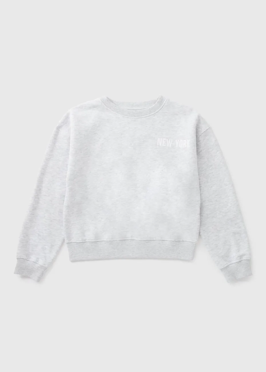 Girls Grey New York Sweatshirt (7-15yrs)