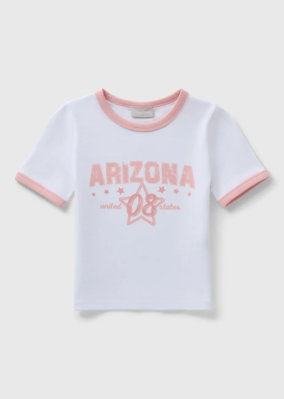 Girls White Arizona Design T-Shirt (7-15yrs)