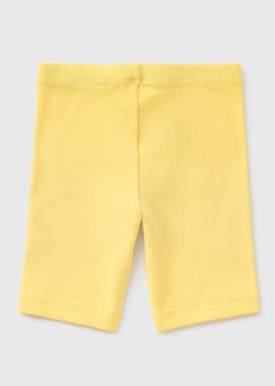 Girls Yellow Cycling Shorts (1-7yrs)
