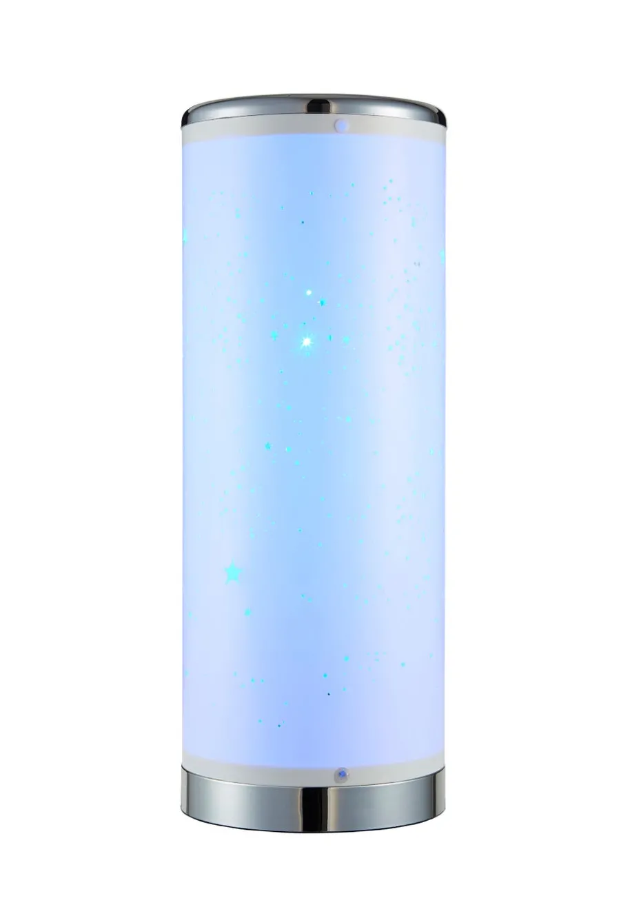 Glow LED Starburst Cylinder Table Lamp with Remote Control (36.5cm x 13cm)