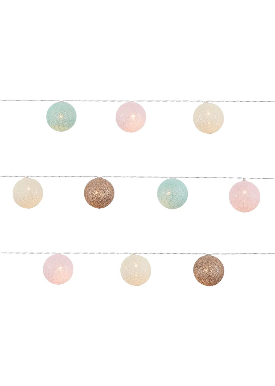 Glow Pom Pom LED String Lights (5cm x 435cm)