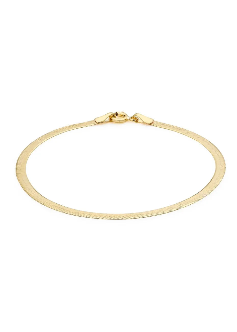 Golden Moments 9ct Yellow Gold 3mm 35 Herringbone Bracelet
