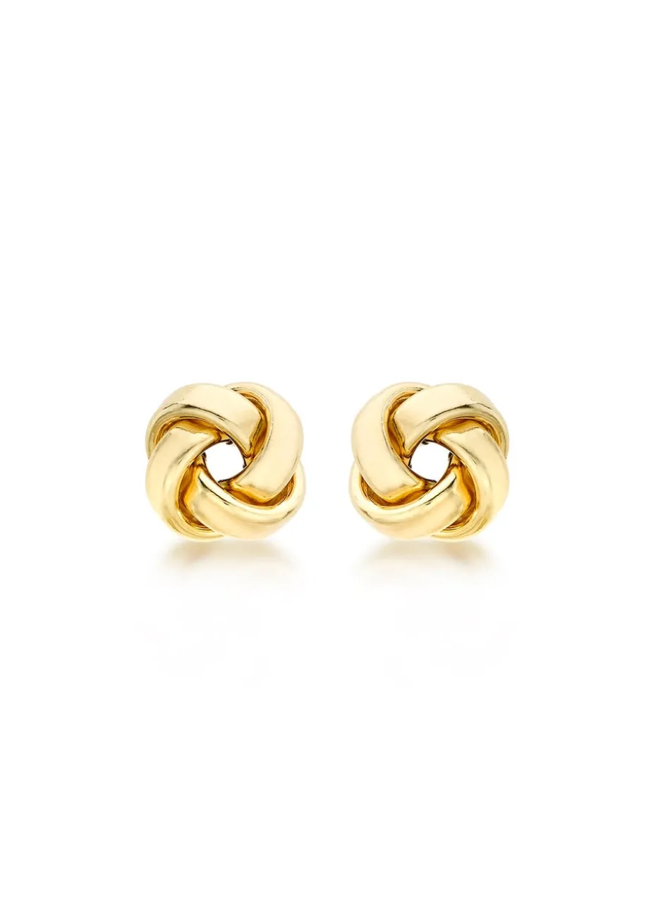 Golden Moments 9ct Yellow Gold Knot Stud Earrings