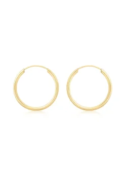 Golden Moments 9ct Yellow Gold Sleeper Hoop Earrings