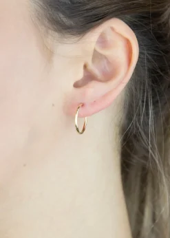 Golden Moments 9ct Yellow Gold Sleeper Hoop Earrings