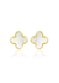 Golden Moments 9ct Yellow Gold Mother of Pearl Petal Studs