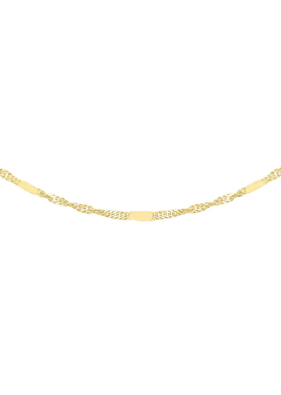 Golden Moments 9ct Yellow Gold 20 Twist Bar Curb Chain