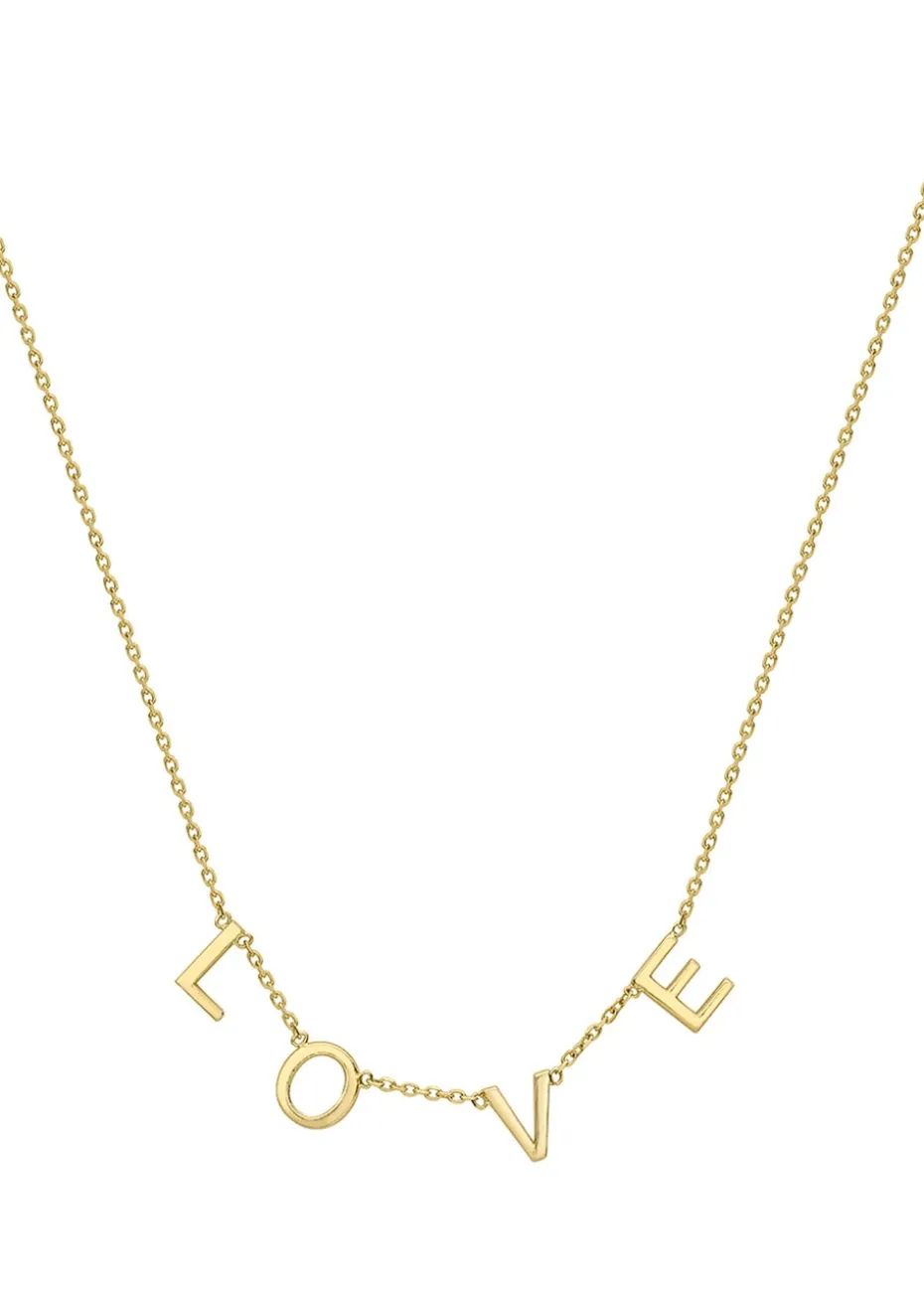Golden Moments 9ct Yellow Gold 'Love' Necklace