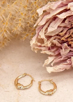 Golden Moments 9ct Yellow Gold Mini Heart Hoops