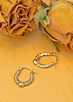 Golden Moments 9ct Yellow Gold Oval Creole Earrings