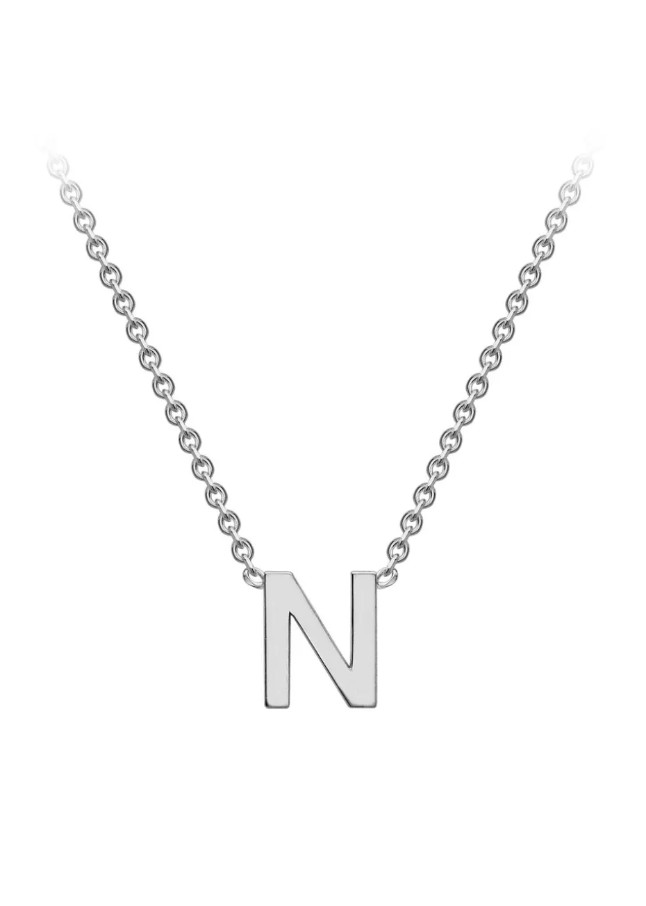Golden Moments Sterling Silver 'N' Initial Necklace