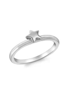 Golden Moments Sterling Silver Star Ring