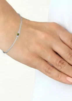 Golden Moments Sterling Silver CZ November Birthstone Bracelet