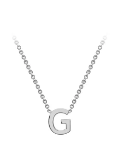 Golden Moments Sterling Silver 'G' Initial Necklace