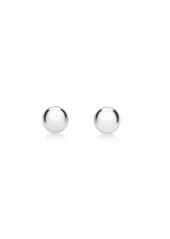 Golden Moments Sterling Silver 6mm Ball Stud Earrings