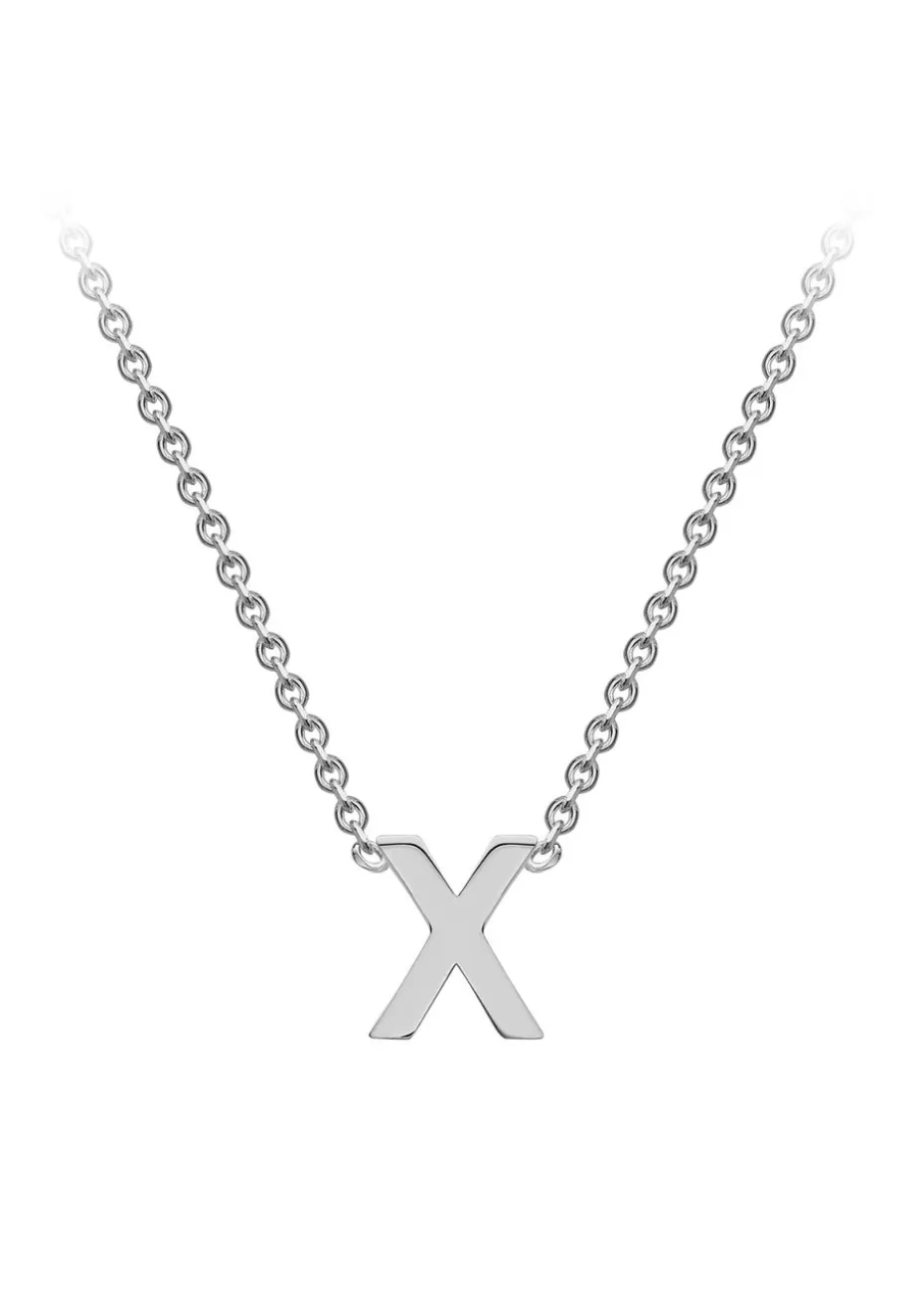 Golden Moments Sterling Silver 'X' Initial Necklace