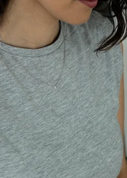 Golden Moments Sterling Silver 'X' Initial Necklace