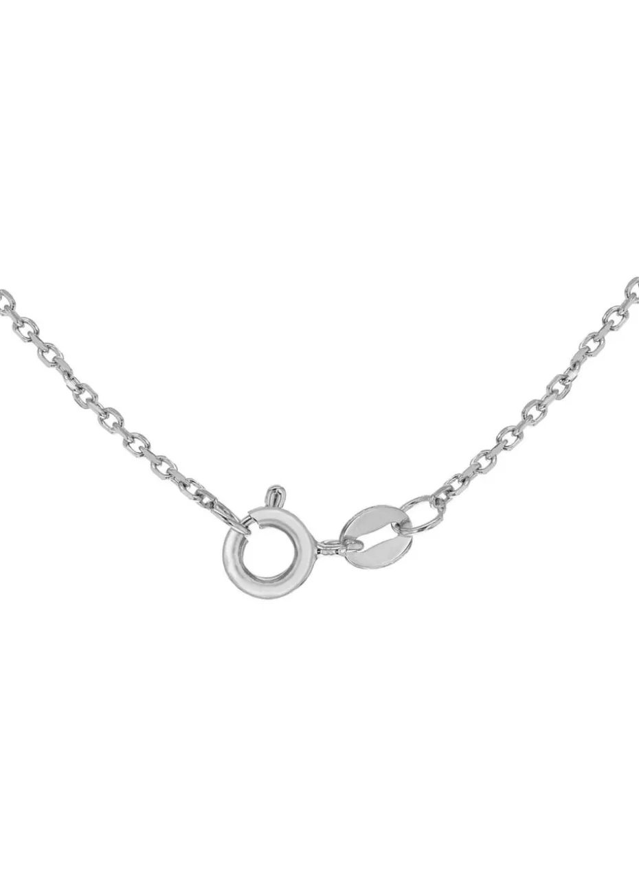 Golden Moments Sterling Silver Rhodium Plated 'I Love You' Pendant