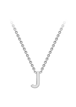 Golden Moments Sterling Silver 'J' Initial  Necklace