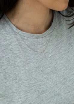 Golden Moments Sterling Silver 'J' Initial Necklace