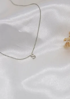 Golden Moments Sterling Silver 'S' Initial  Necklace