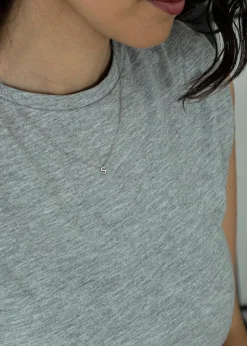 Golden Moments Sterling Silver 'S' Initial Necklace