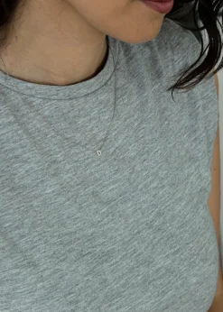 Golden Moments Sterling Silver 'D' Initial Necklace