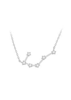 Golden Moments Sterling Silver Cancer Star Constellation Necklace