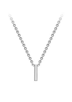 Golden Moments Sterling Silver 'I' Initial Necklace