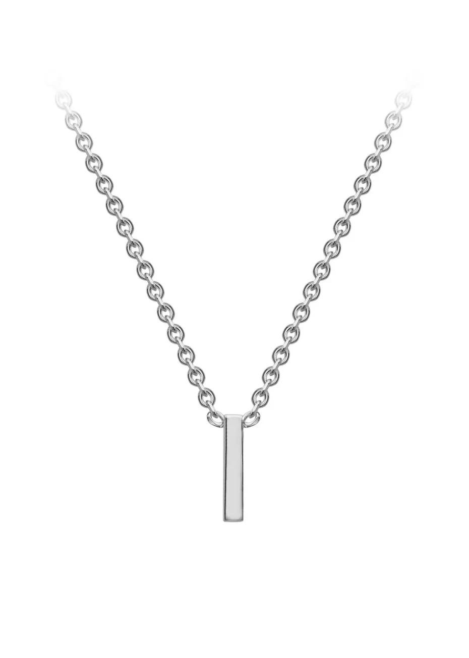 Golden Moments Sterling Silver 'I' Initial Necklace