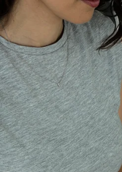 Golden Moments Sterling Silver 'I' Initial Necklace