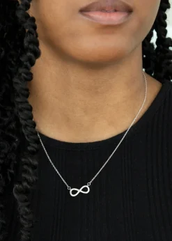 Golden Moments Sterling Silver CZ 'Infinity' Necklace