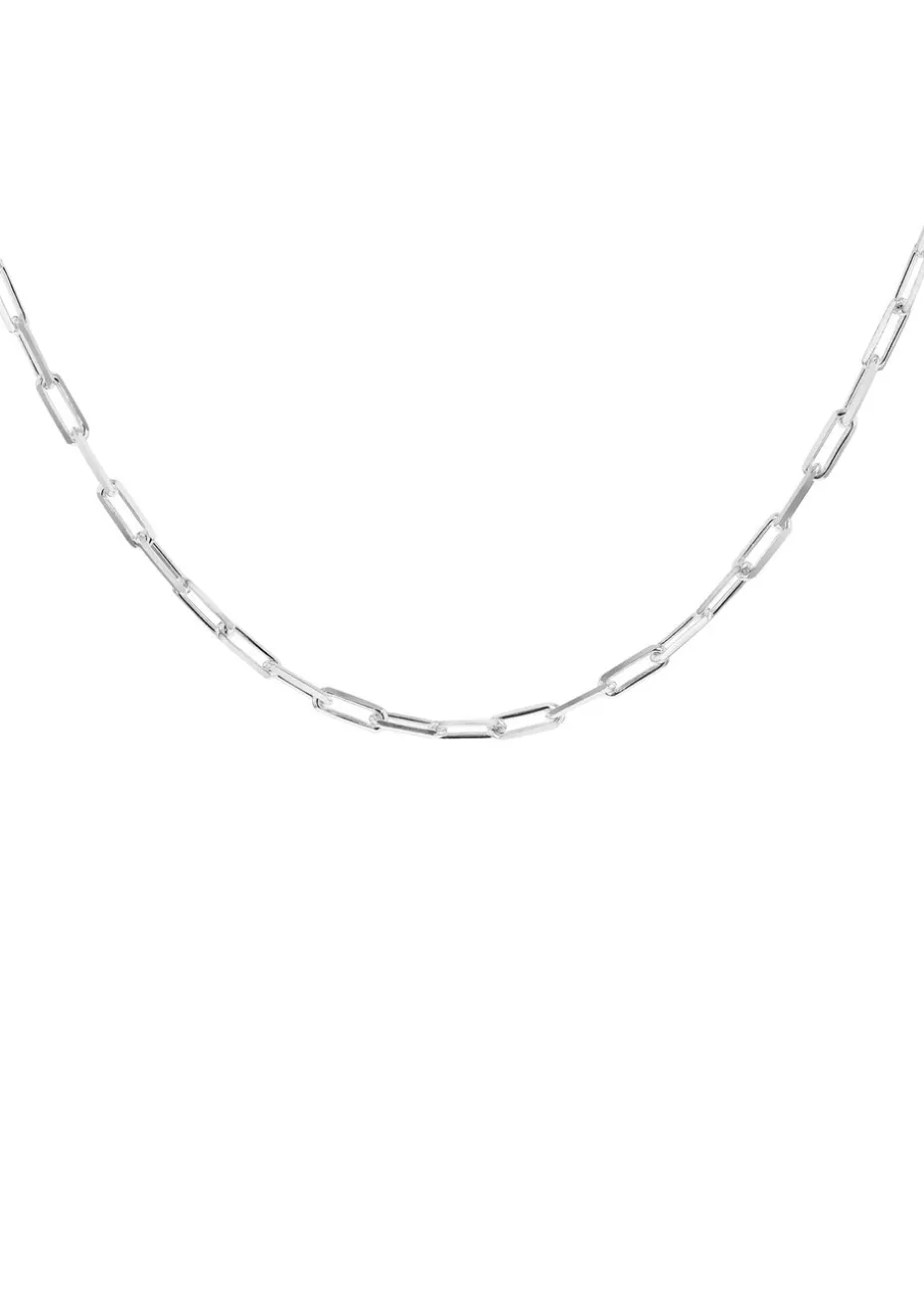 Golden Moments Sterling Silver Small Faceted Paper Chain