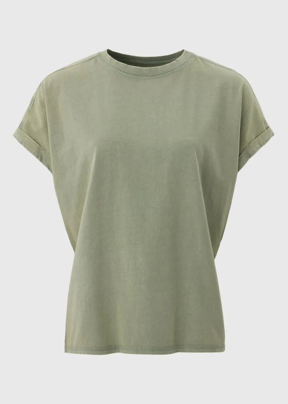 Green Acid Wash Longline T-Shirt