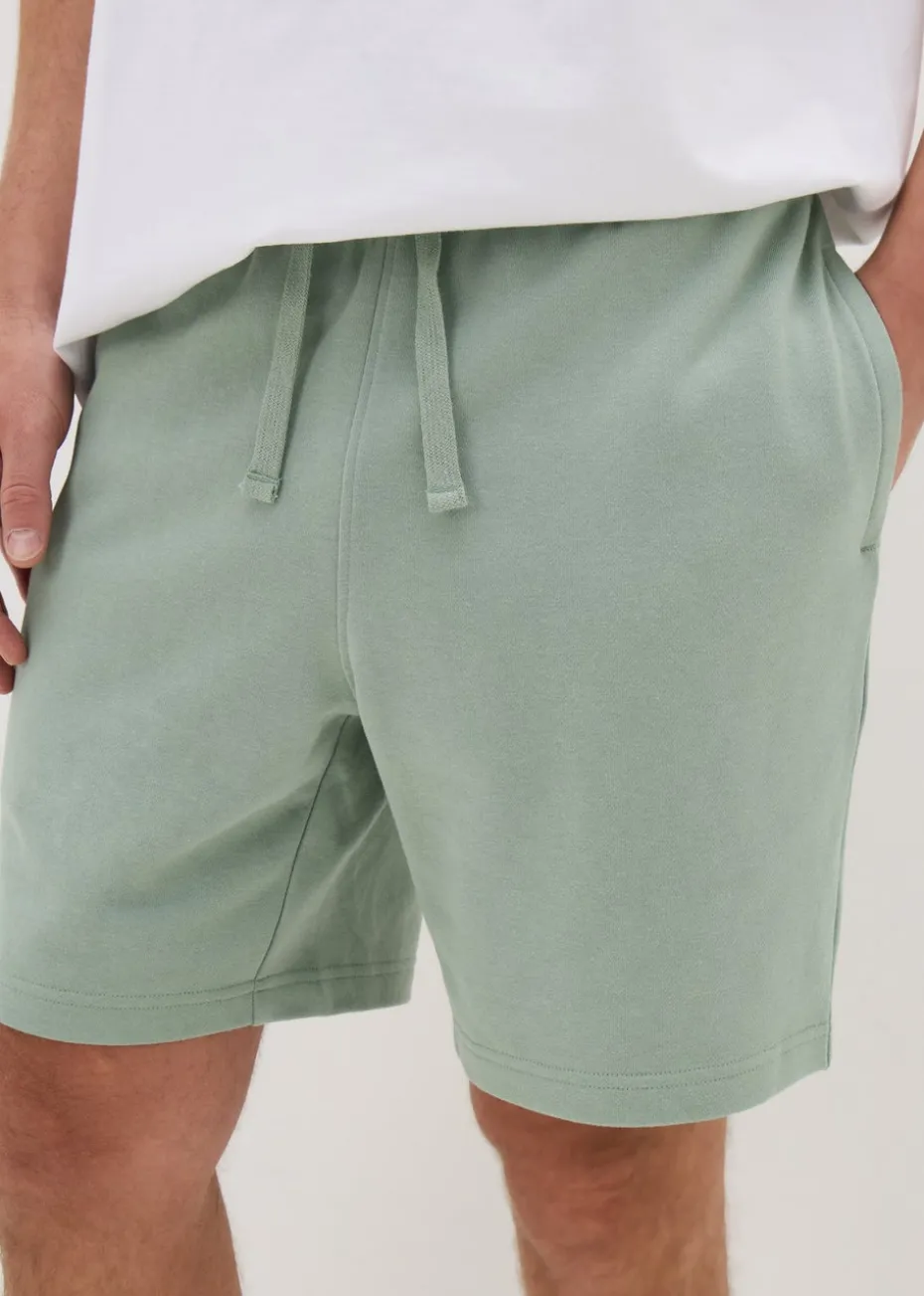Green Basic Jogger Shorts