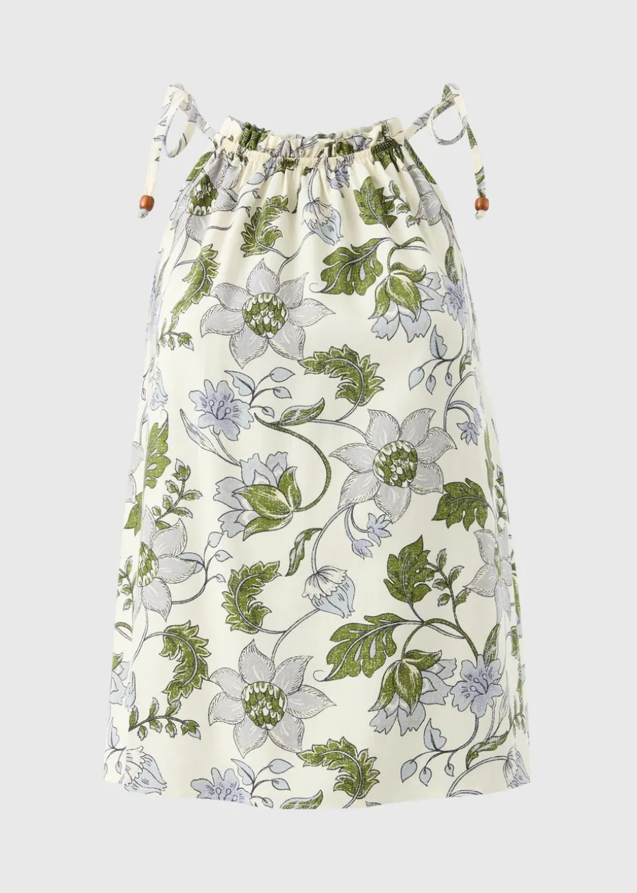 Green Floral Cami Top