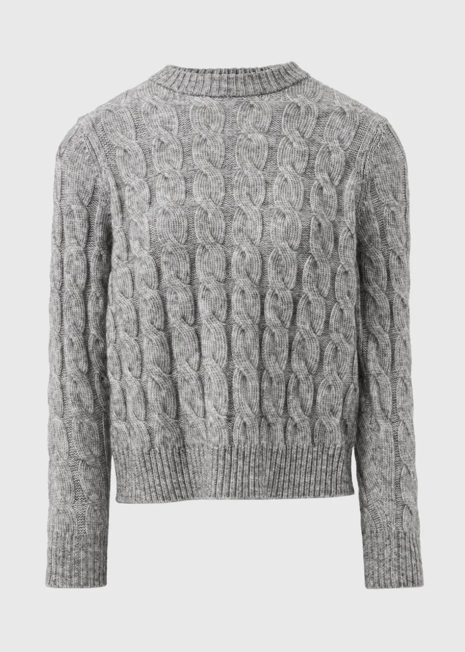 Grey Cable Knit Jumper