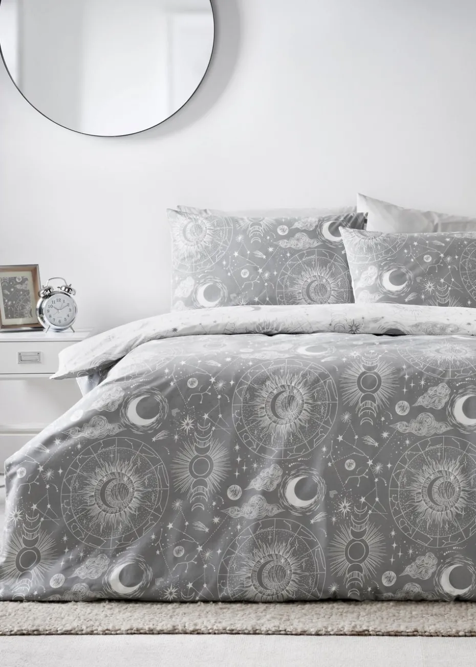 Grey Celestial Duvet Set