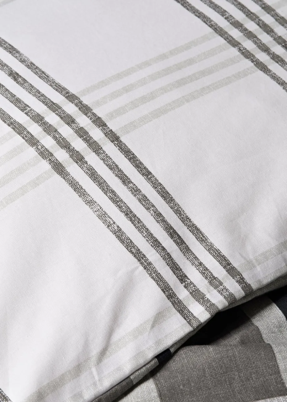 Grey Check Duvet Set